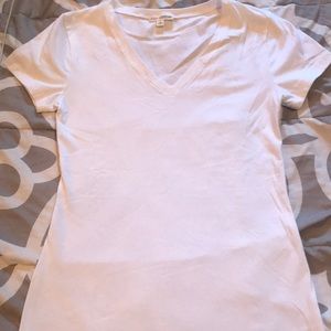 Plain V-neck white Tee